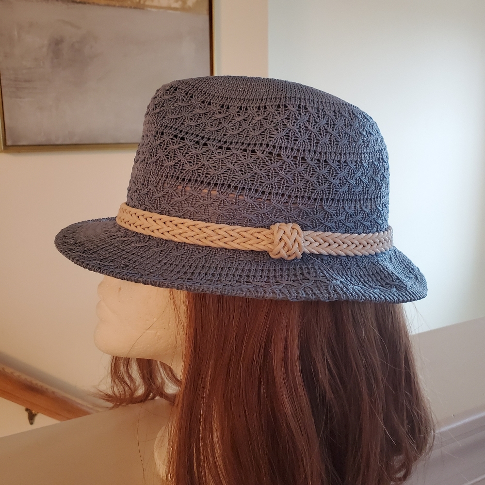 Stylish Packable Blue Hat - Picture 2 of 8